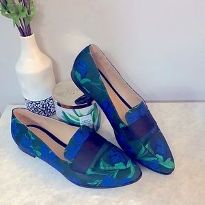 Kelly & Katie Dotty Blue and Green shoe loafers